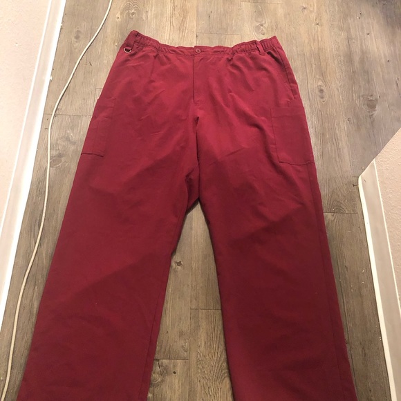 Dickie Men’s Maroon Cargo Style Jogger Pull-On Scrub Elastic Pant Size 42 - Picture 7 of 10